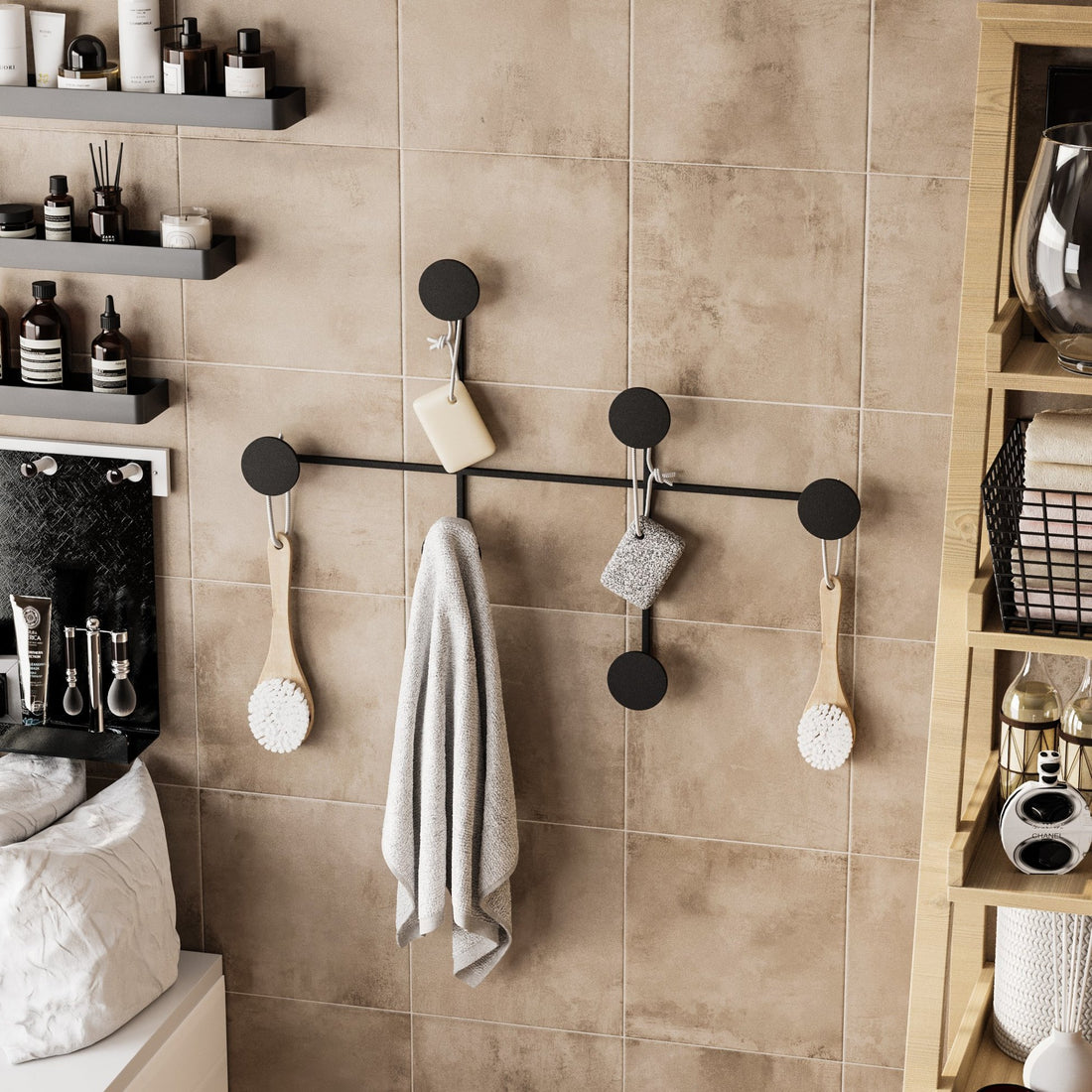 Crochet mural en métal Dama