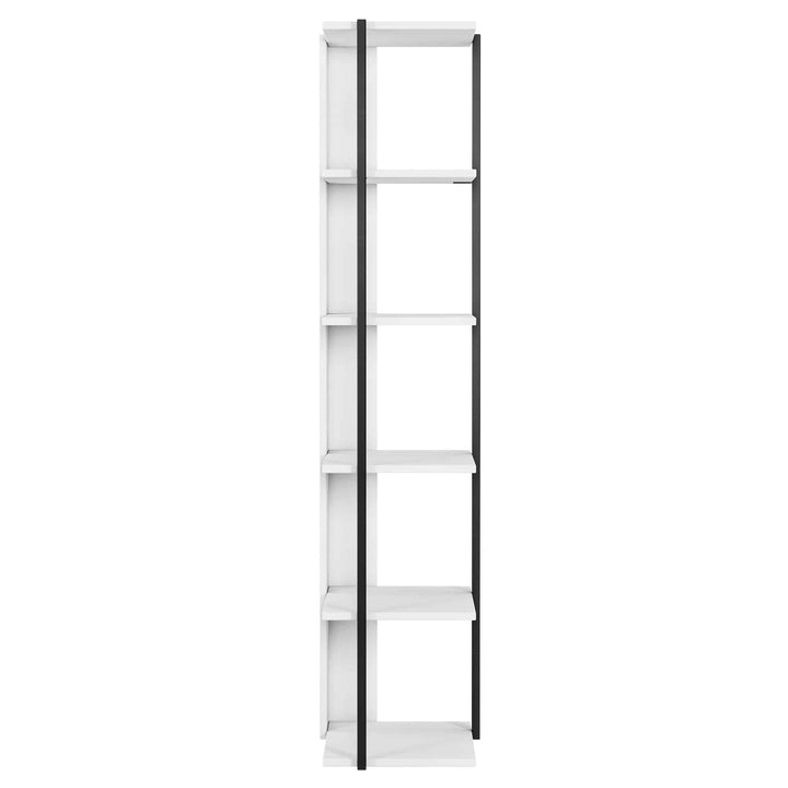 Etagères bibliothèque d'angle Furba L35xH170cm Blanc et Noir