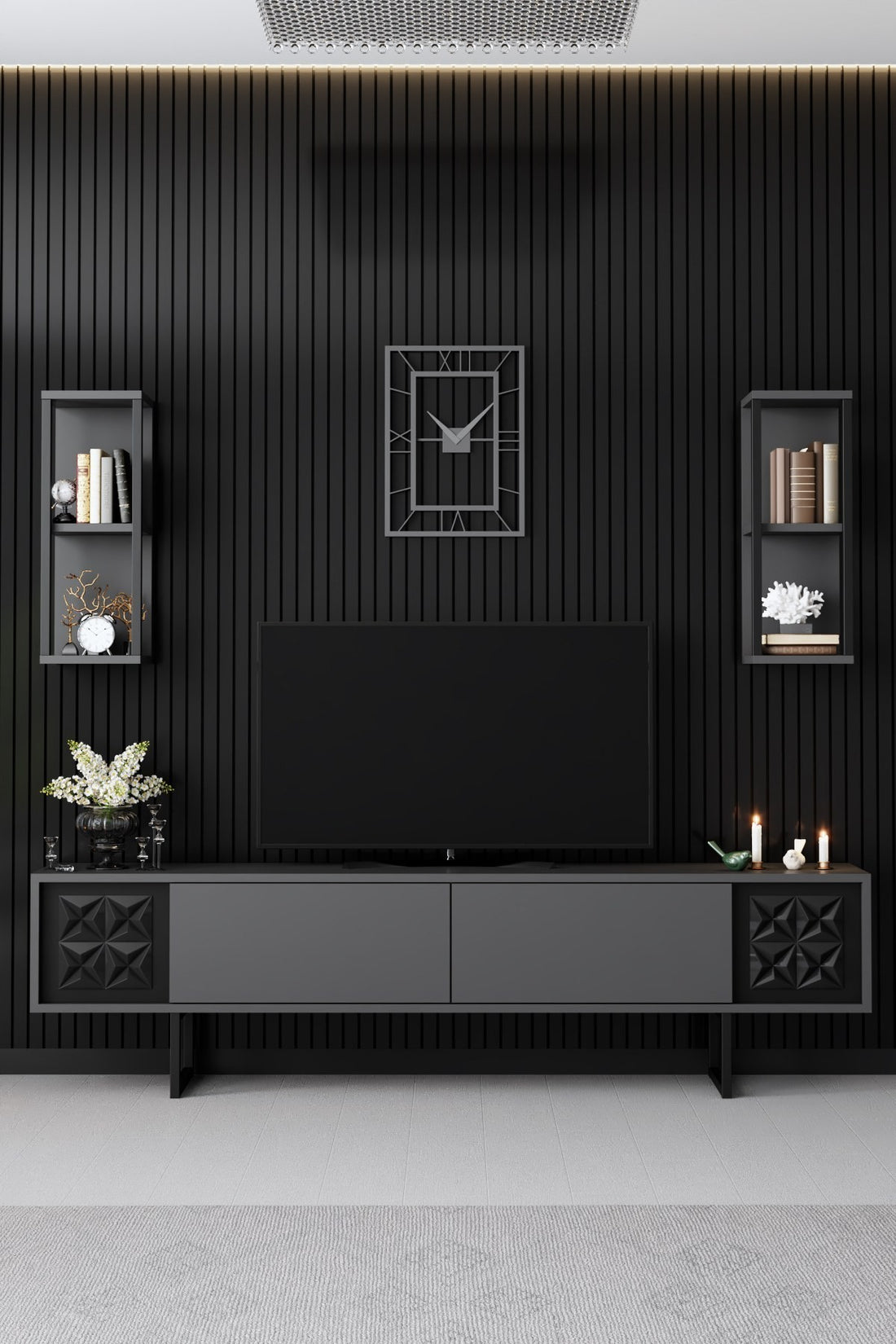 Ensemble de meubles de salon Black Line Set - Anthracite, Black
