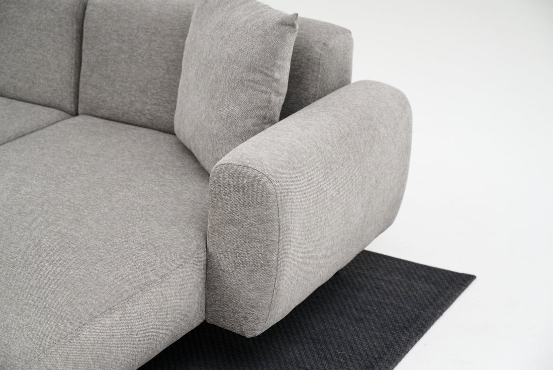 Canapé d'angle à droite Imos Tissu Gris clair