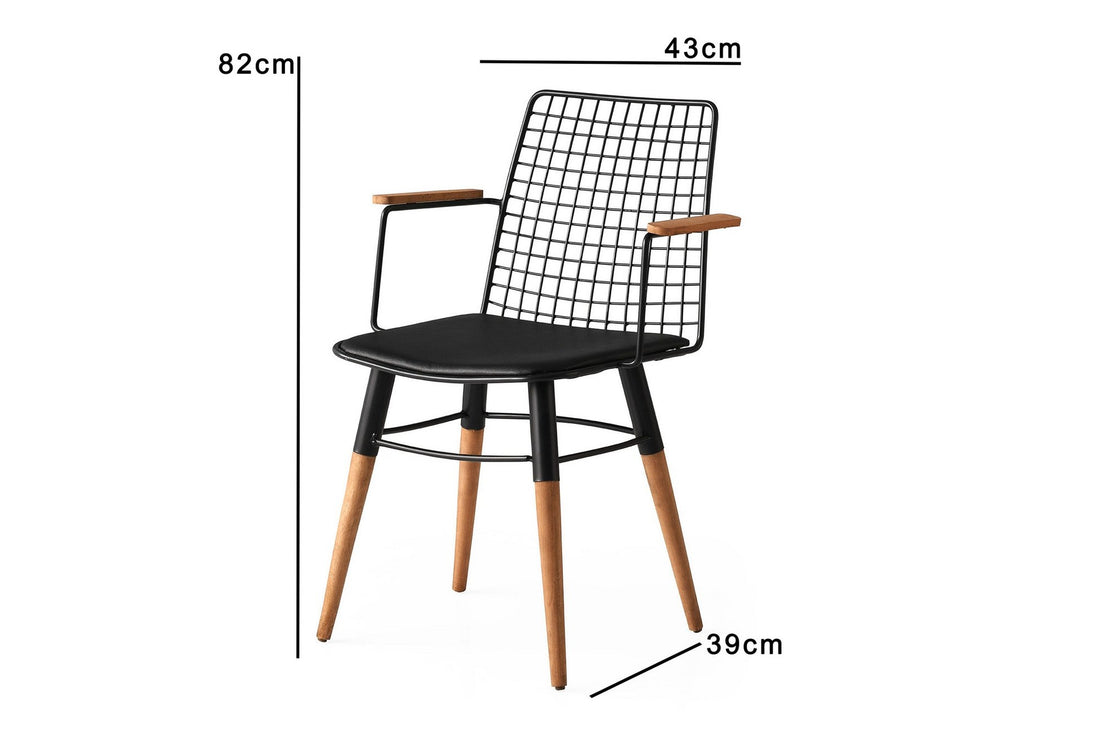 Chaise en métal trend (lot de 2)
