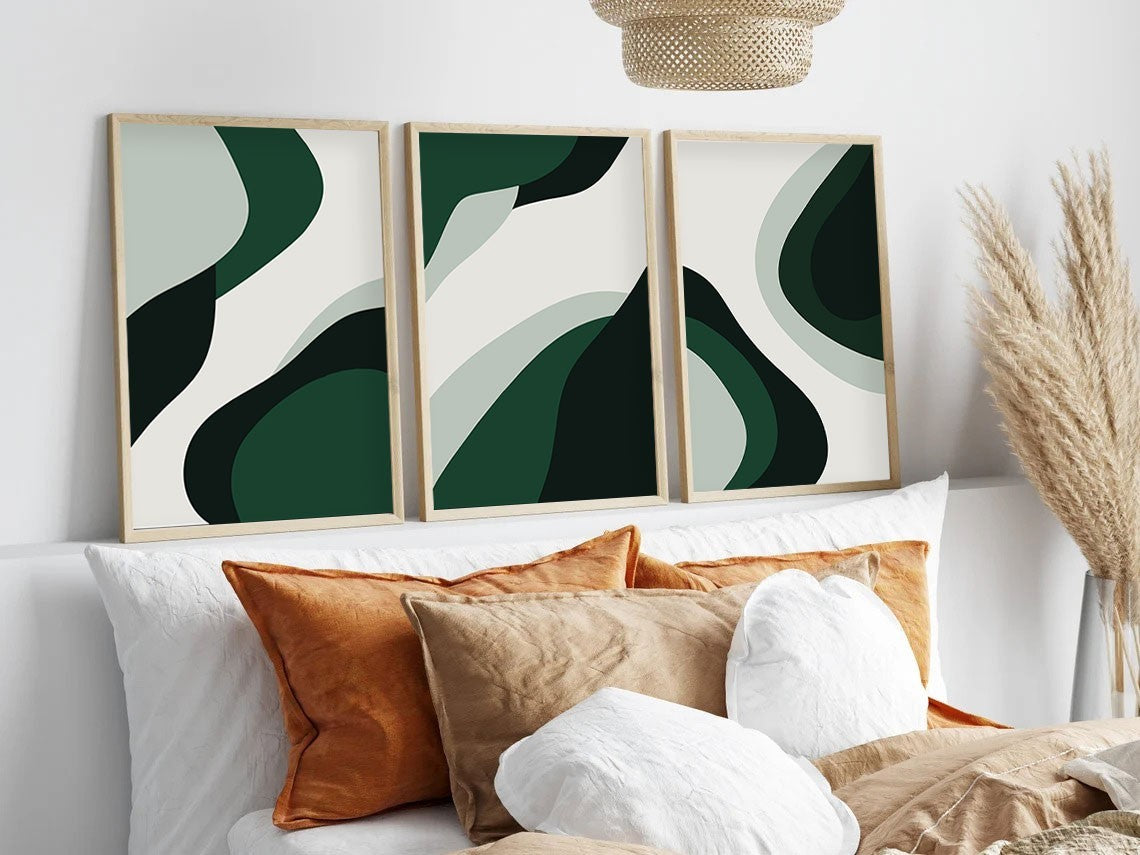 Peinture MDF encadrée décorative (3 pièces) Huhu204 - 30 x 40