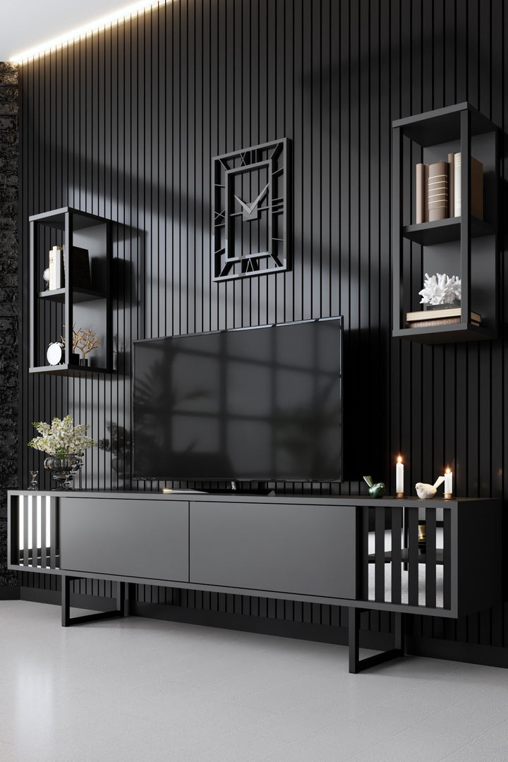 Ensemble de meubles de salon Chrome Line Set - Anthracite, Black