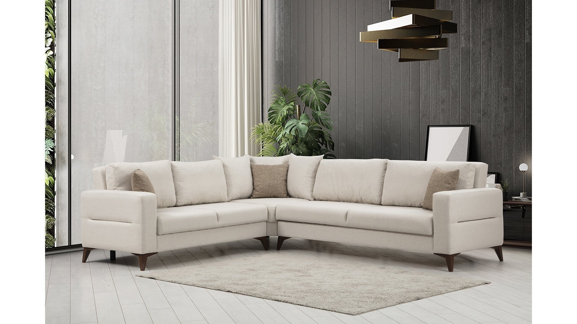 Canapé d'angle Kristal 3+Corner+2 - Beige