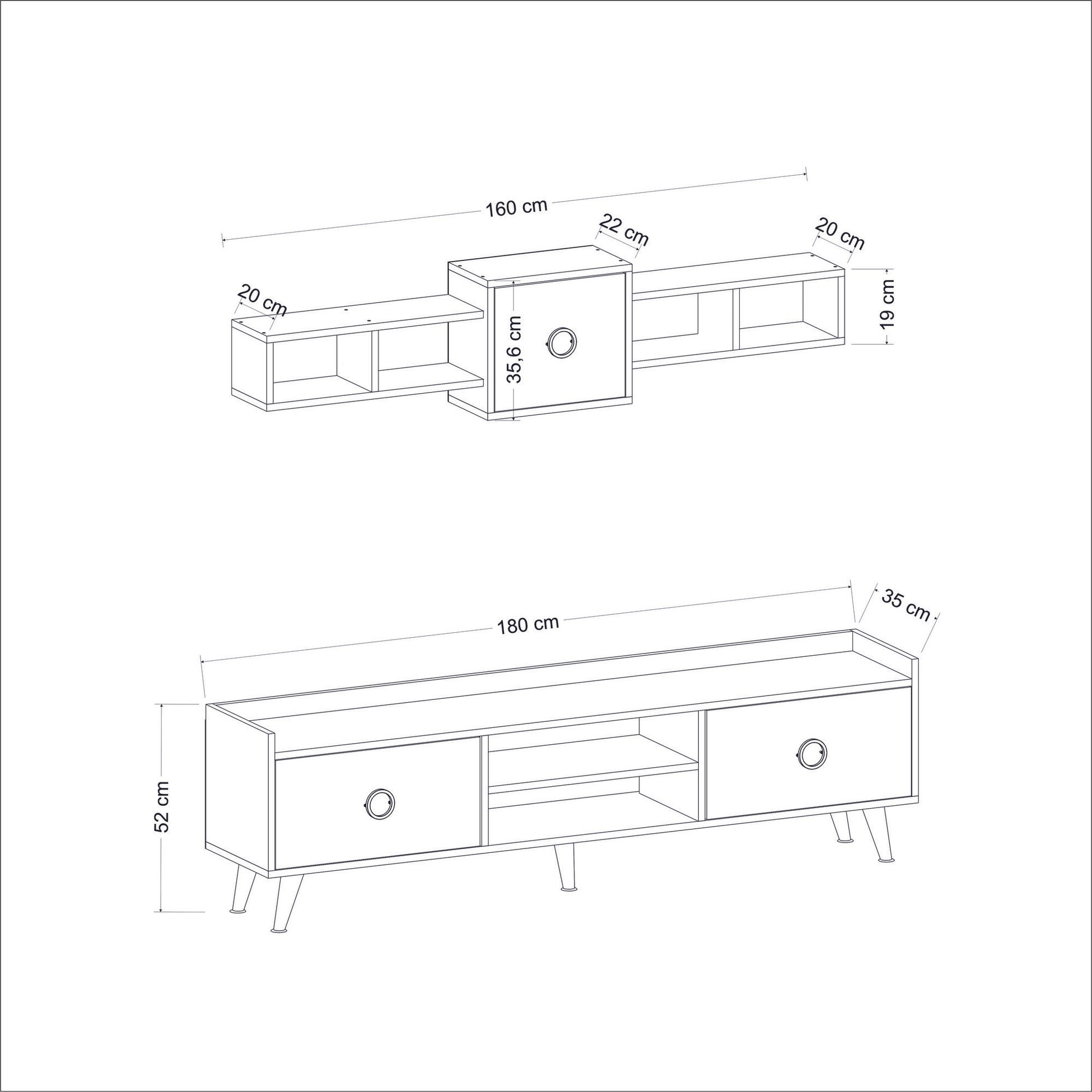 Unité de télévision Rosa - Marble