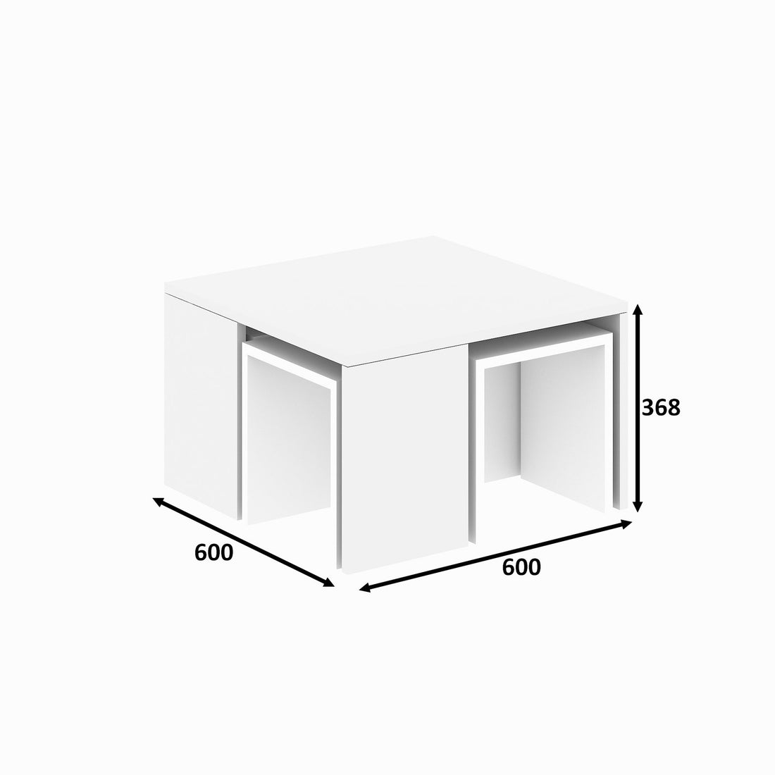 Ensemble de table basse Ortanca - White