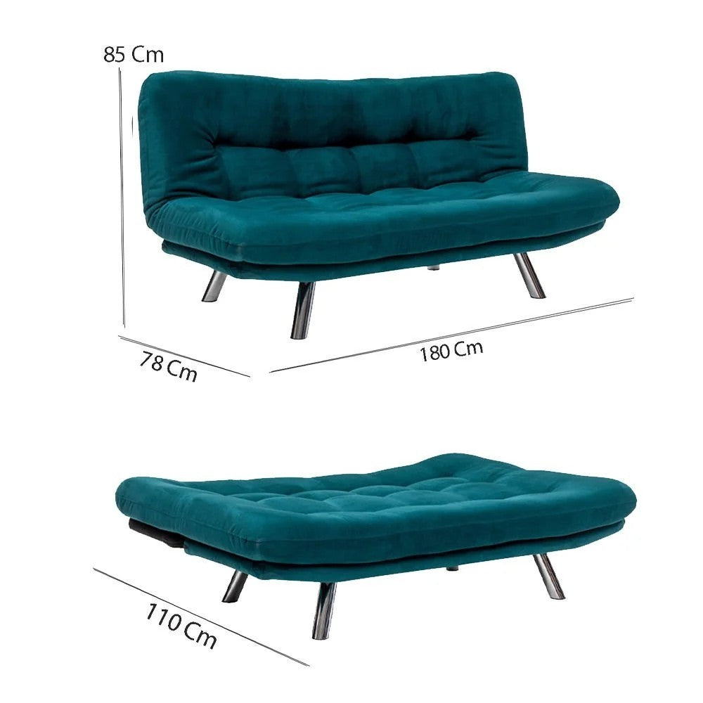Canapé-lit 3 places Misa Small Sofabed - Petrol Green