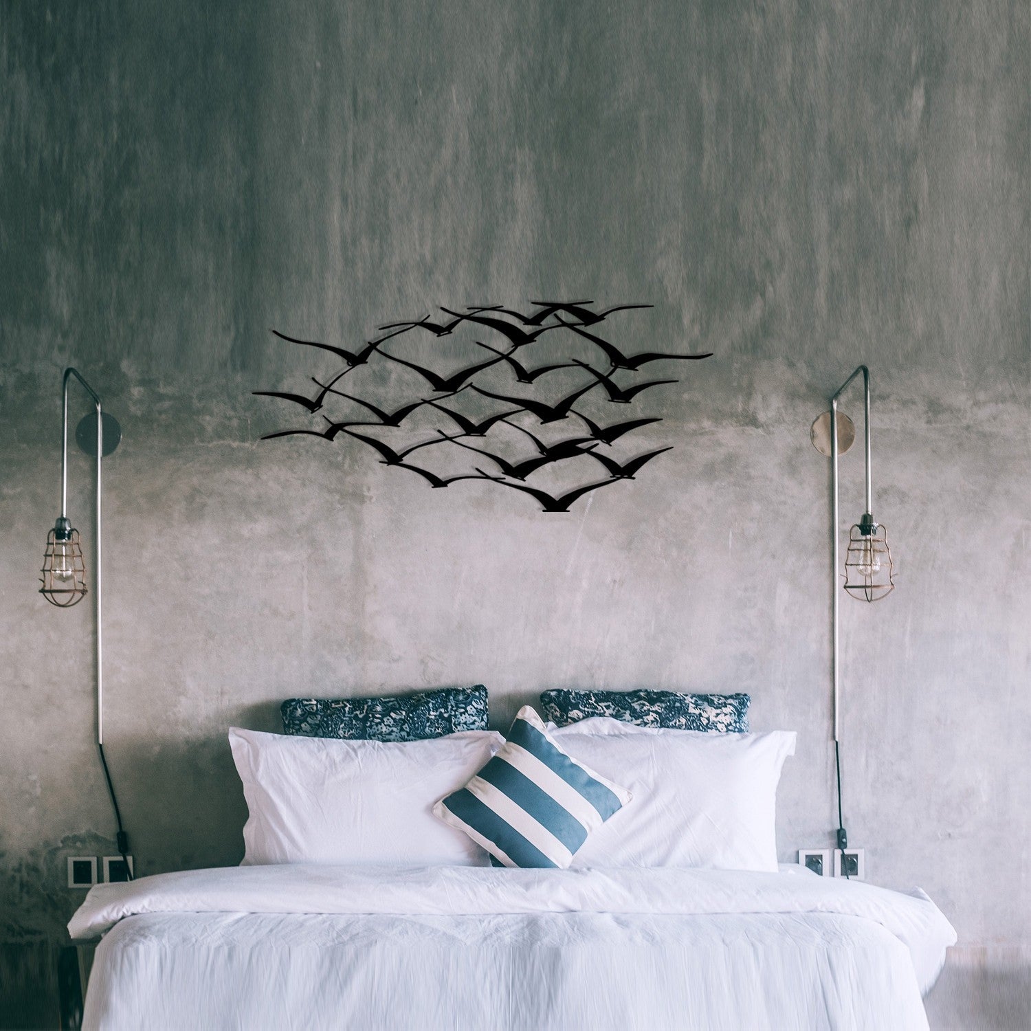 Accessoire mural en métal décoratif Herd Of Birds