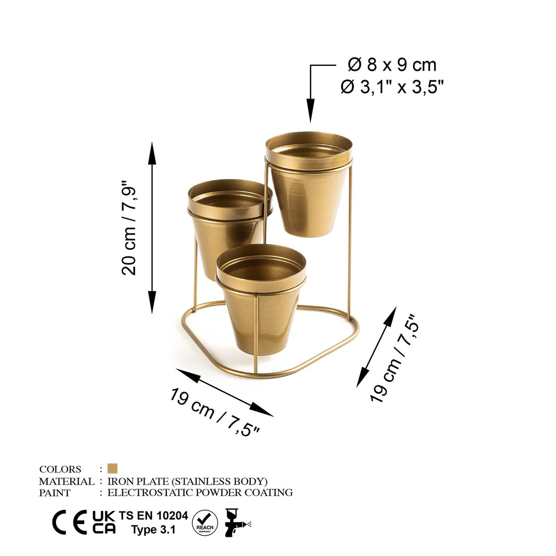 Accessoire décoratif en métal GED-014-B