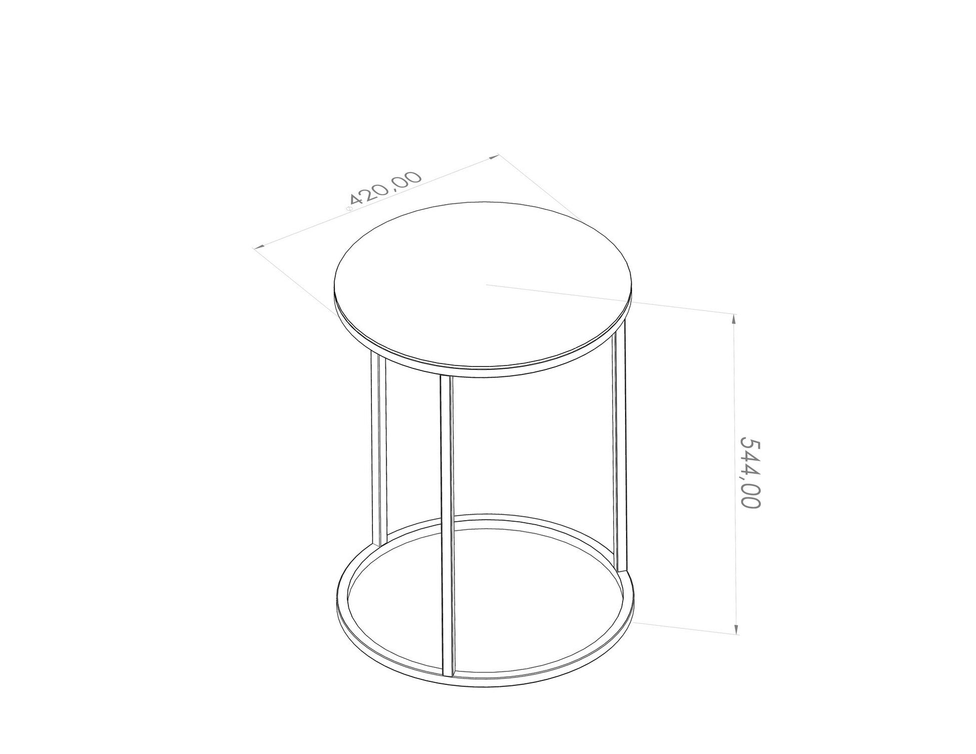 Table d'appoint Alya Tekli - Black, Glass