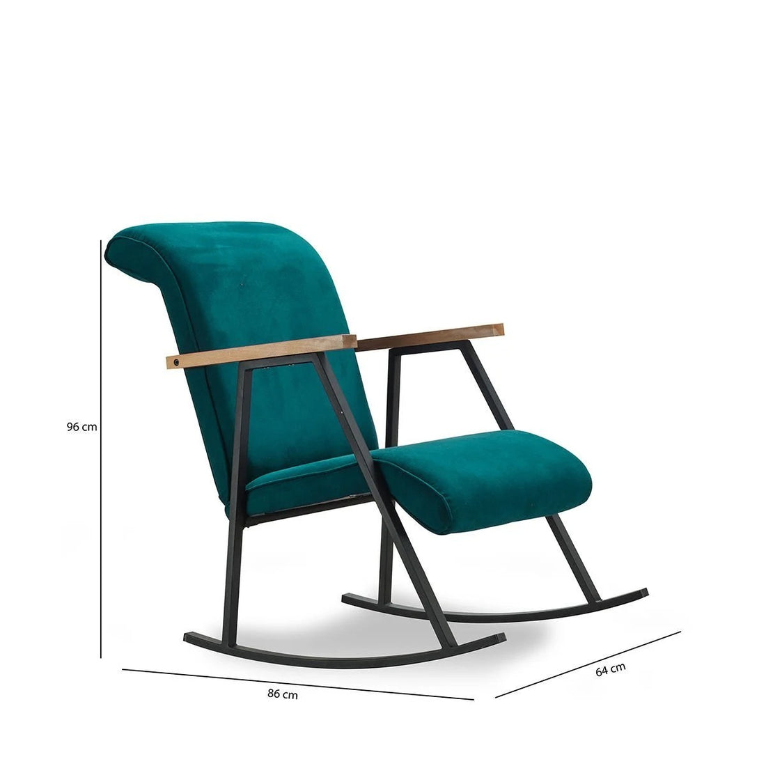 Fauteuil à bascule Yoka - Petrol Blue