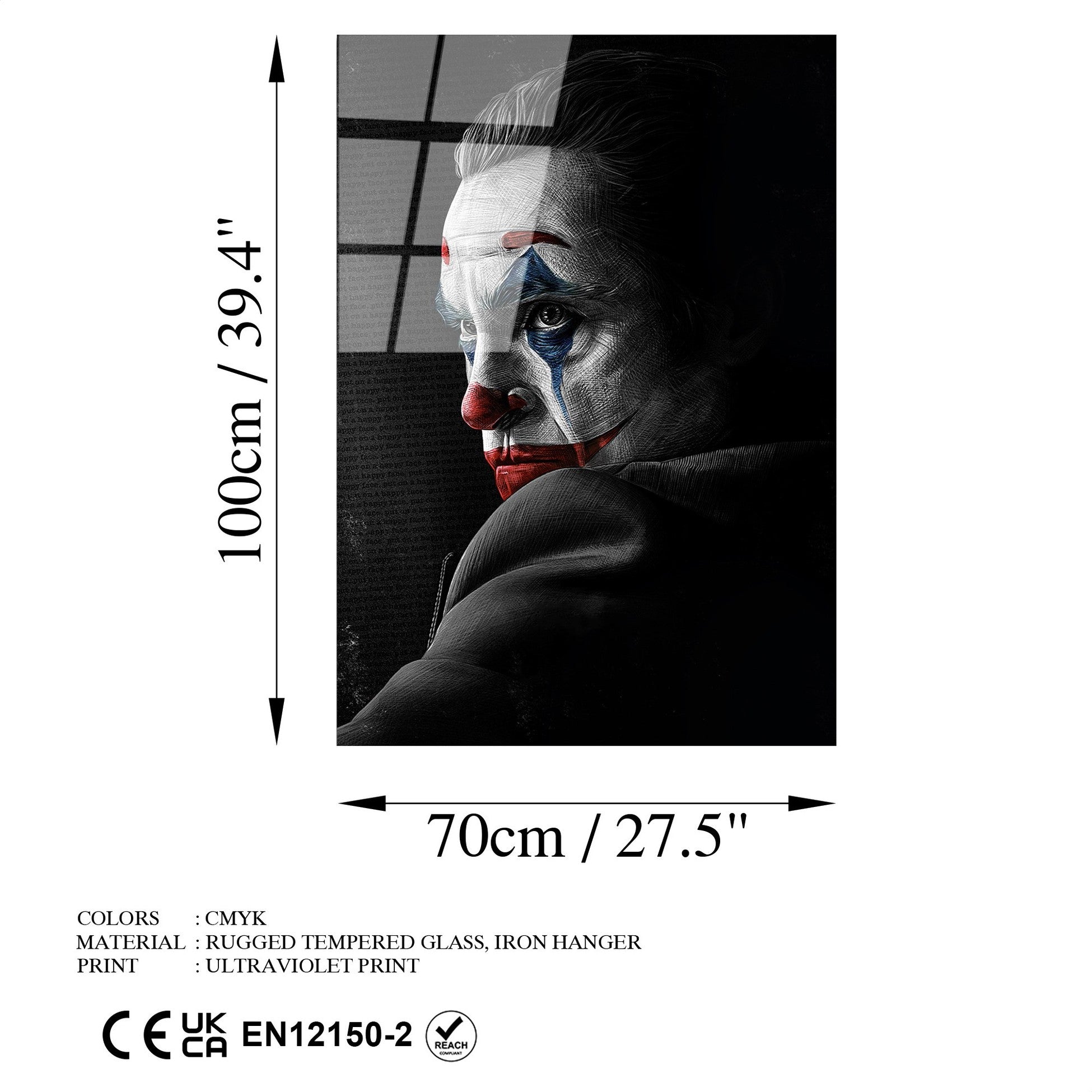 Peinture en verre trempé décoratif UV-140 70 x 100