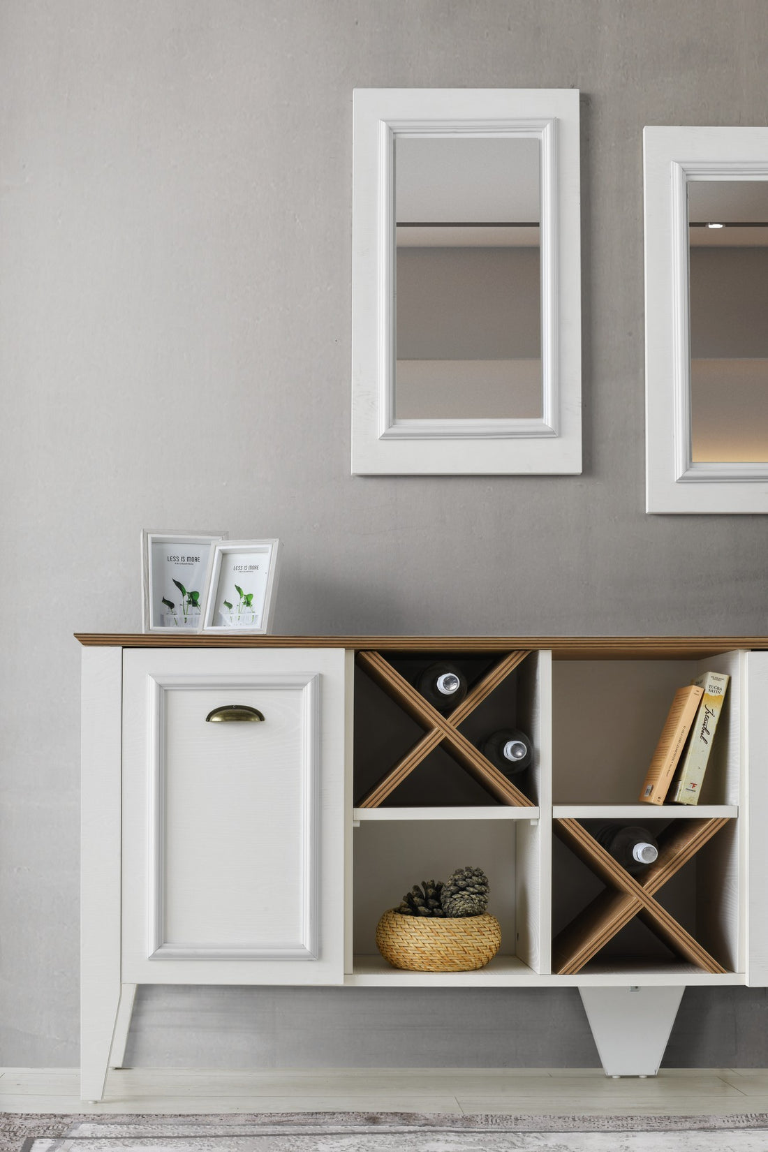 Console Rustic Console with Mirror
