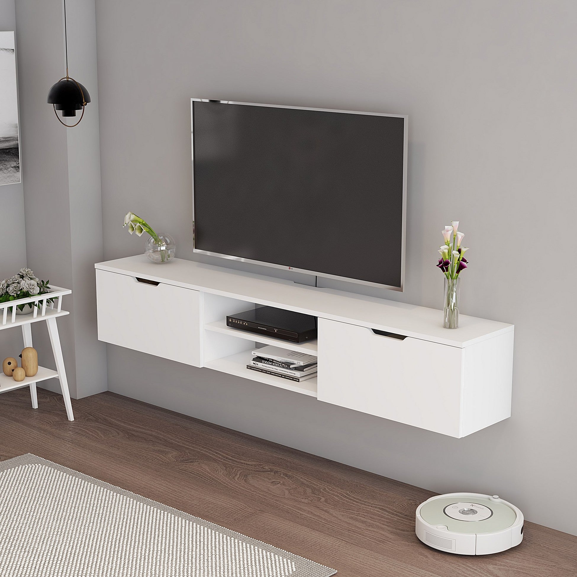 Unité de télévision Denoya 2 TV Unit - White v2