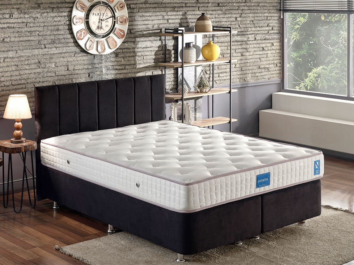 Base de lit double et tête de lit Ela Double - Black (140 x 190)