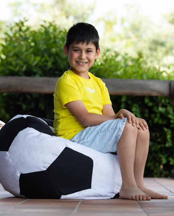 Pouf de jardin Football Kids Pouf - Black, White