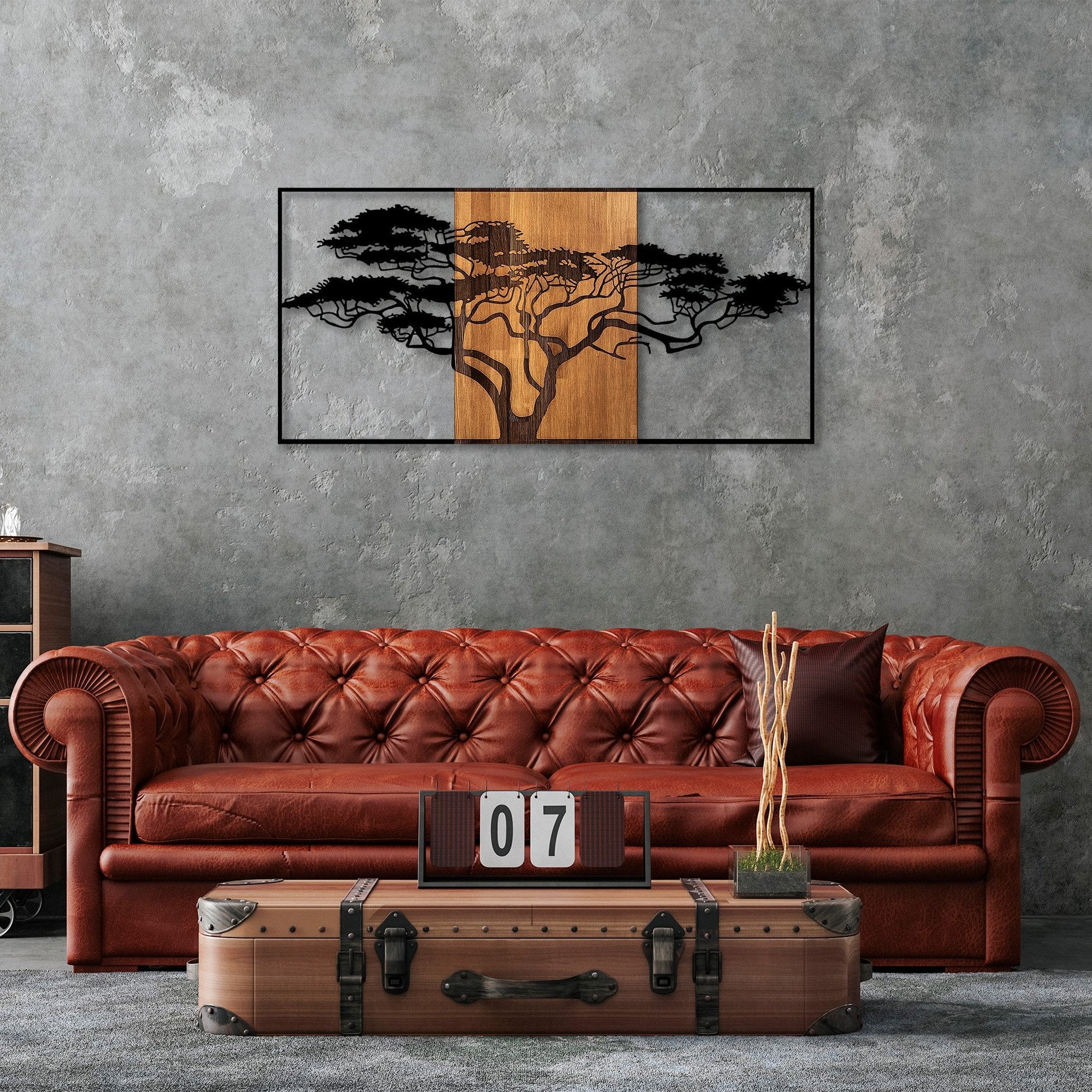 Accessoire mural en bois décoratif Acacia Tree - 328