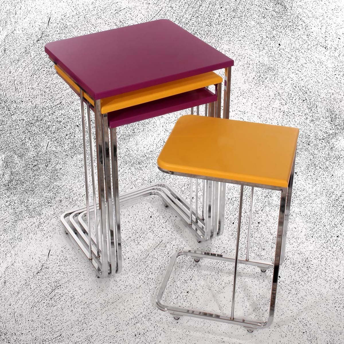 Vegas Table Gigognes Jaune violet