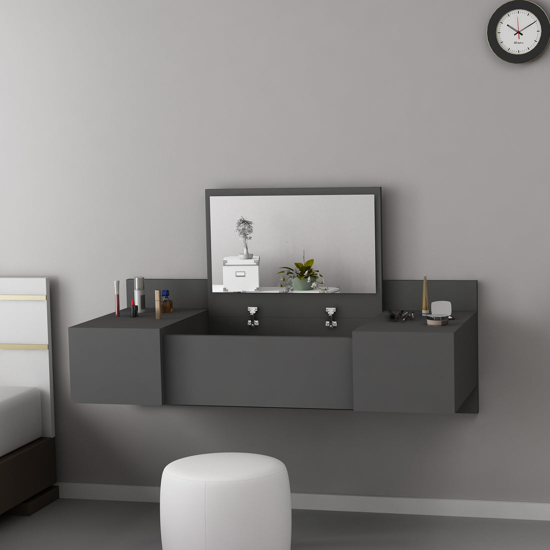 Table de maquillage Zakkum - Anthracite
