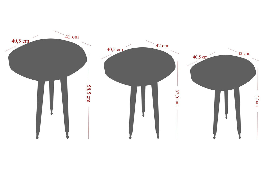Table gigogne (3 pièces) Alys