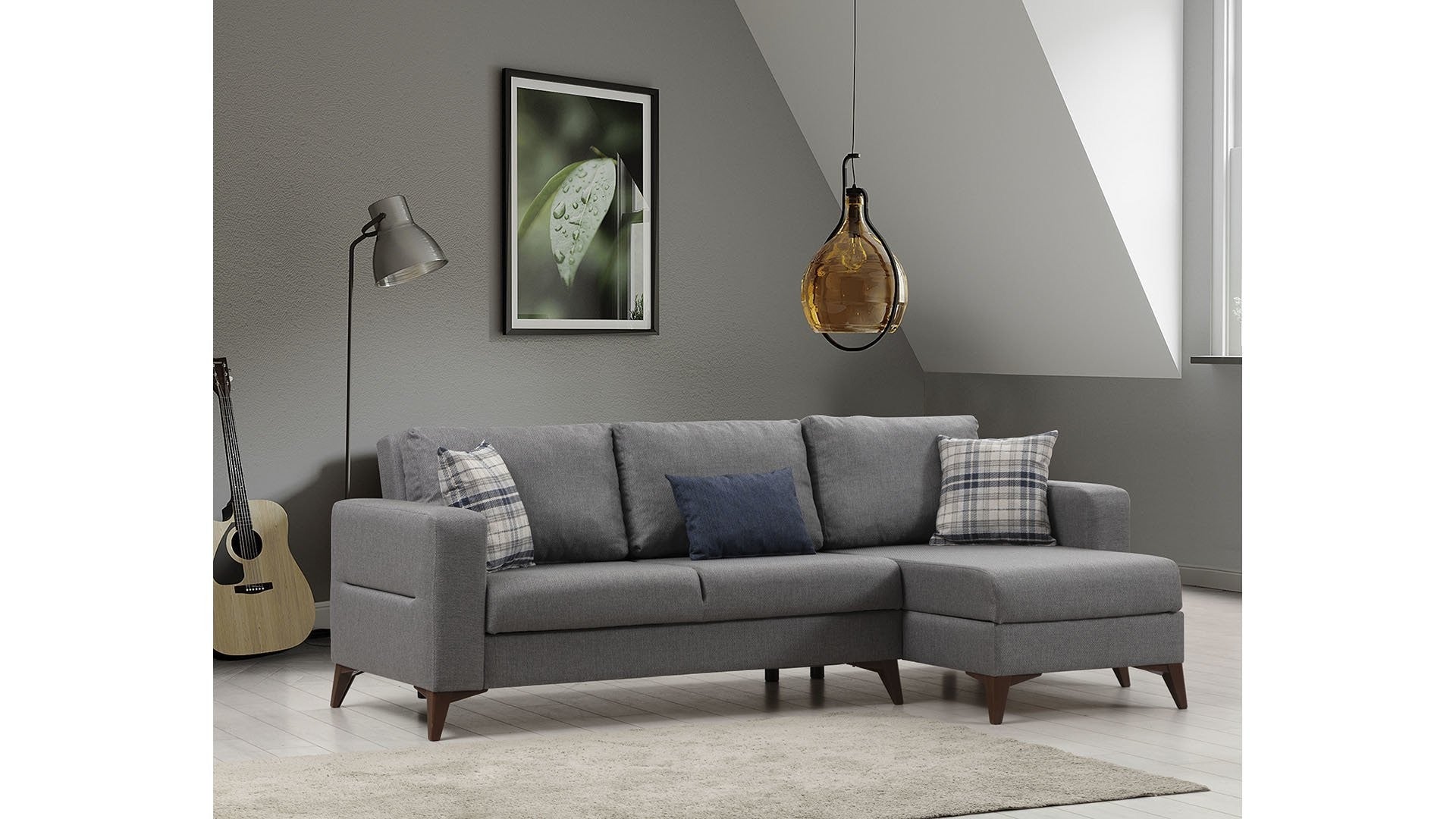 Canapé d'angle Kristal Rest 2+Corner - Dark Grey