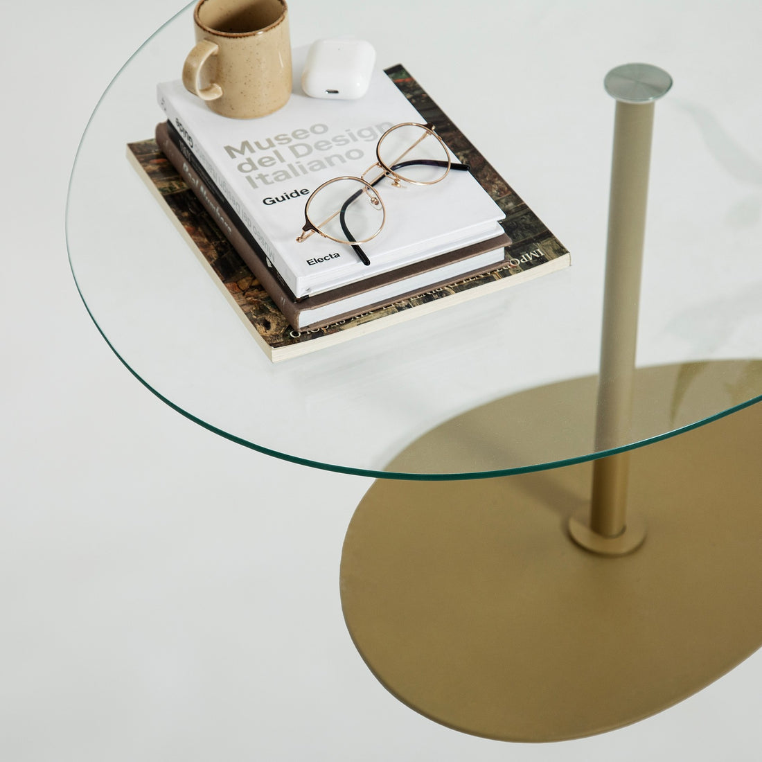 Table basse Porto - Transparent, Gold