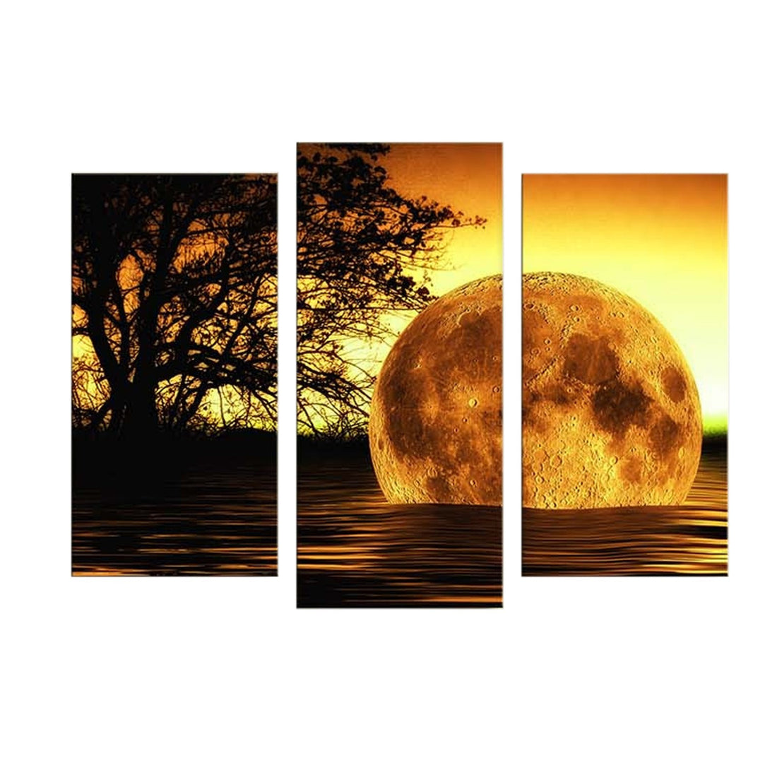 Peinture décorative LED éclairée en toile (3 pièces) 3PATDACT-26