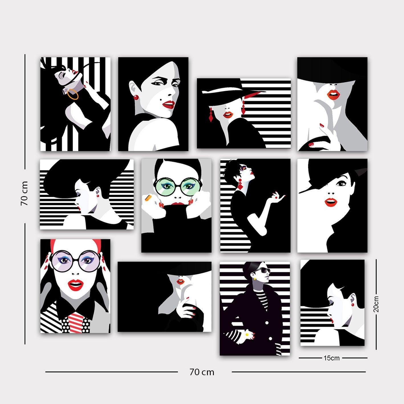 Peinture décorative MDF (12 pièces) 12MDF34YS