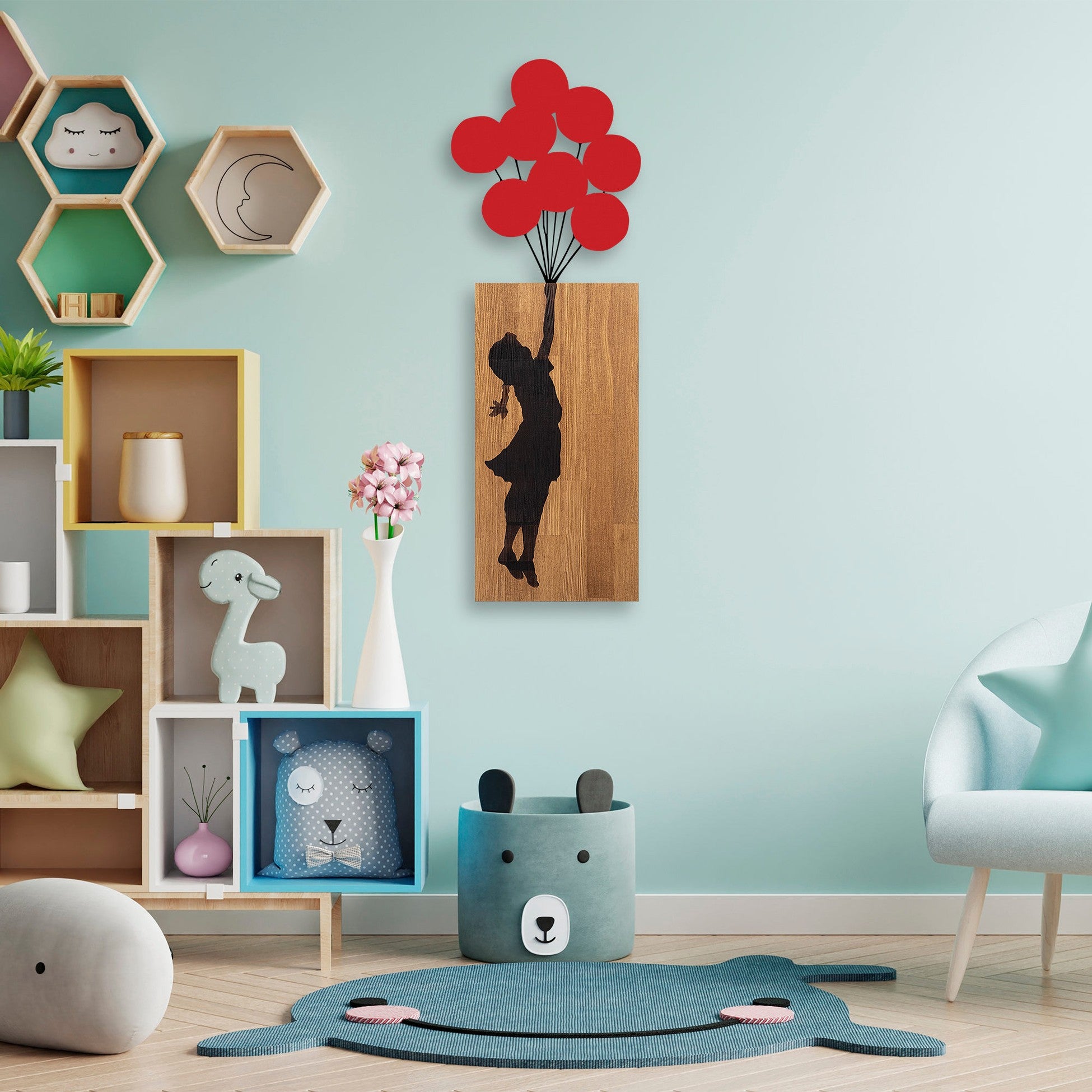 Accessoire mural en bois décoratif Banksy - 17