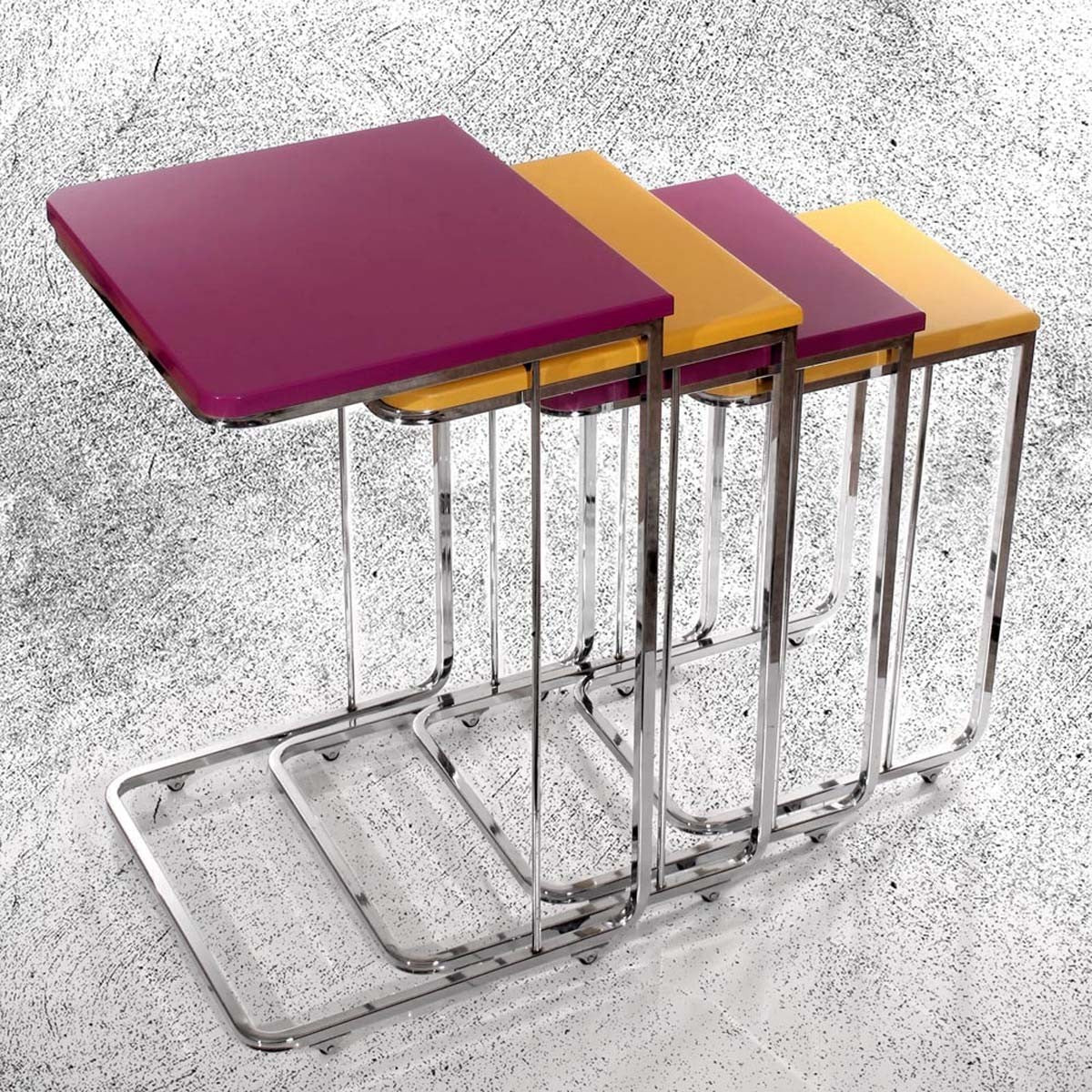 Vegas Table Gigognes Jaune violet