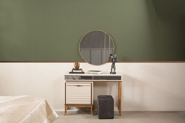 Elna Coiffeuse Avec Miroir 3 Portes 122x42x87
