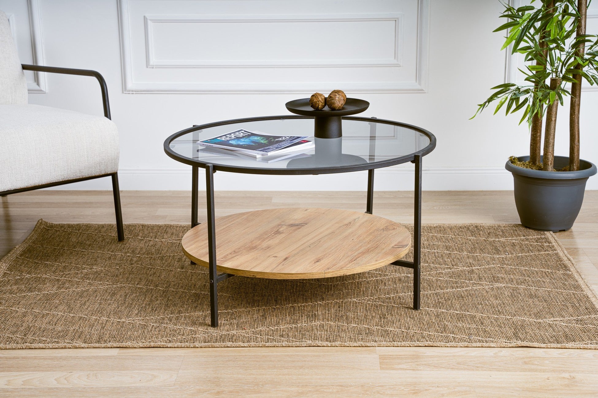 Table basse Astek - Oak, Black