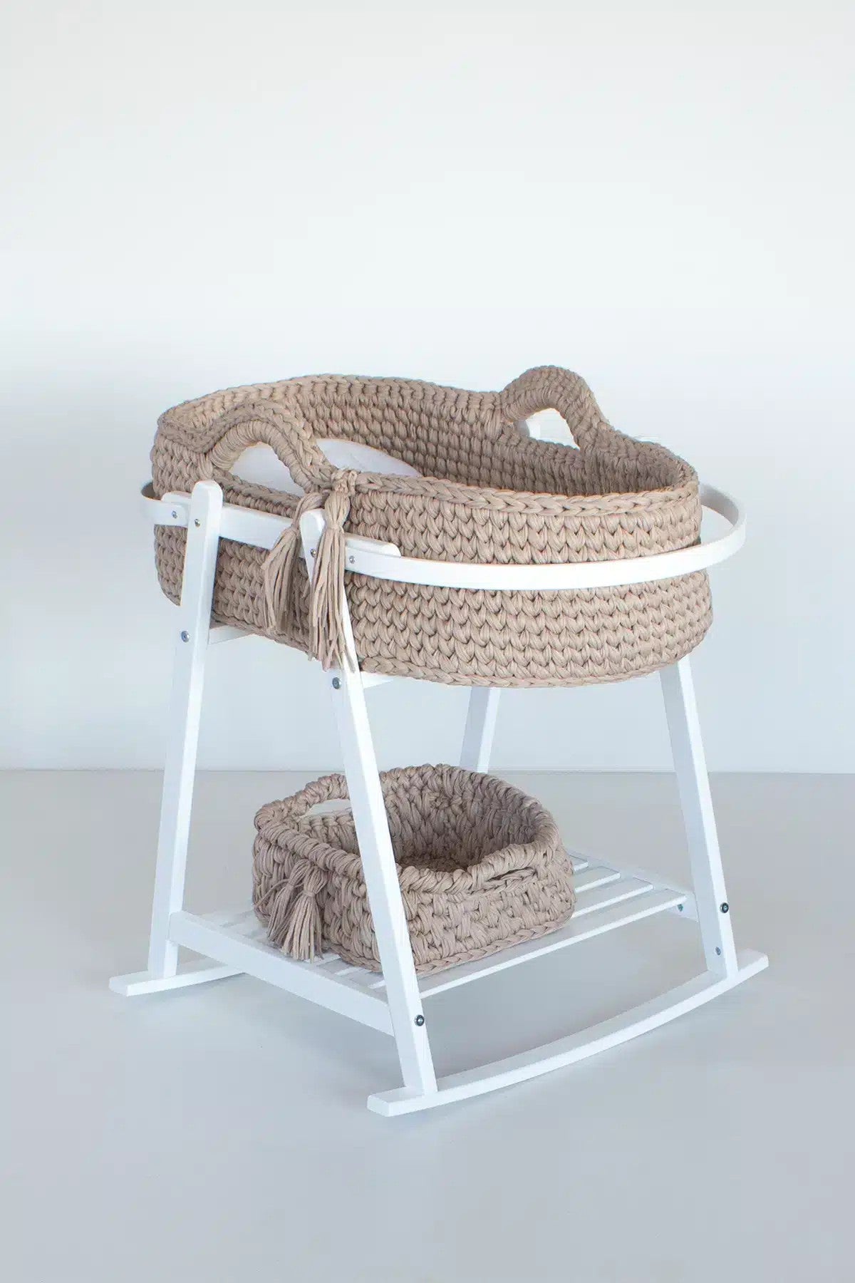 Couffin Bébé Avec Support Bois,Matelas &amp; Panier