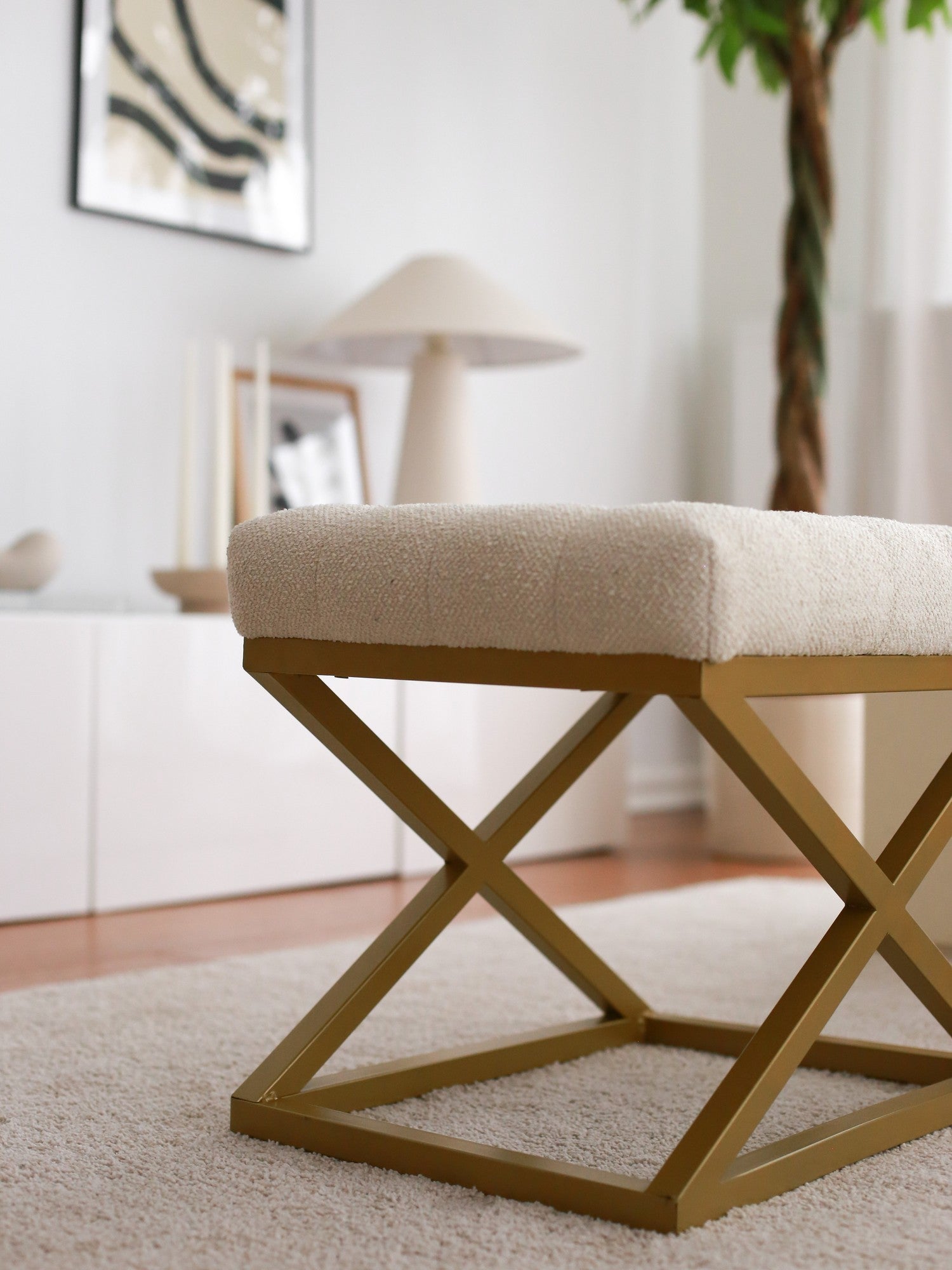 Pouf Altin Capraz - Cream