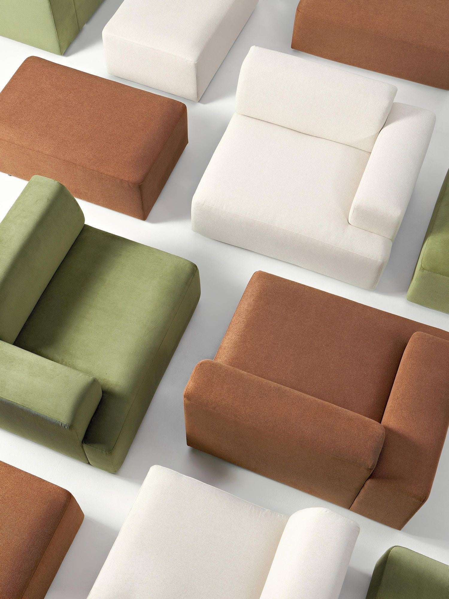 Canapé d'angle 3 places Molly Mini en tissu lin