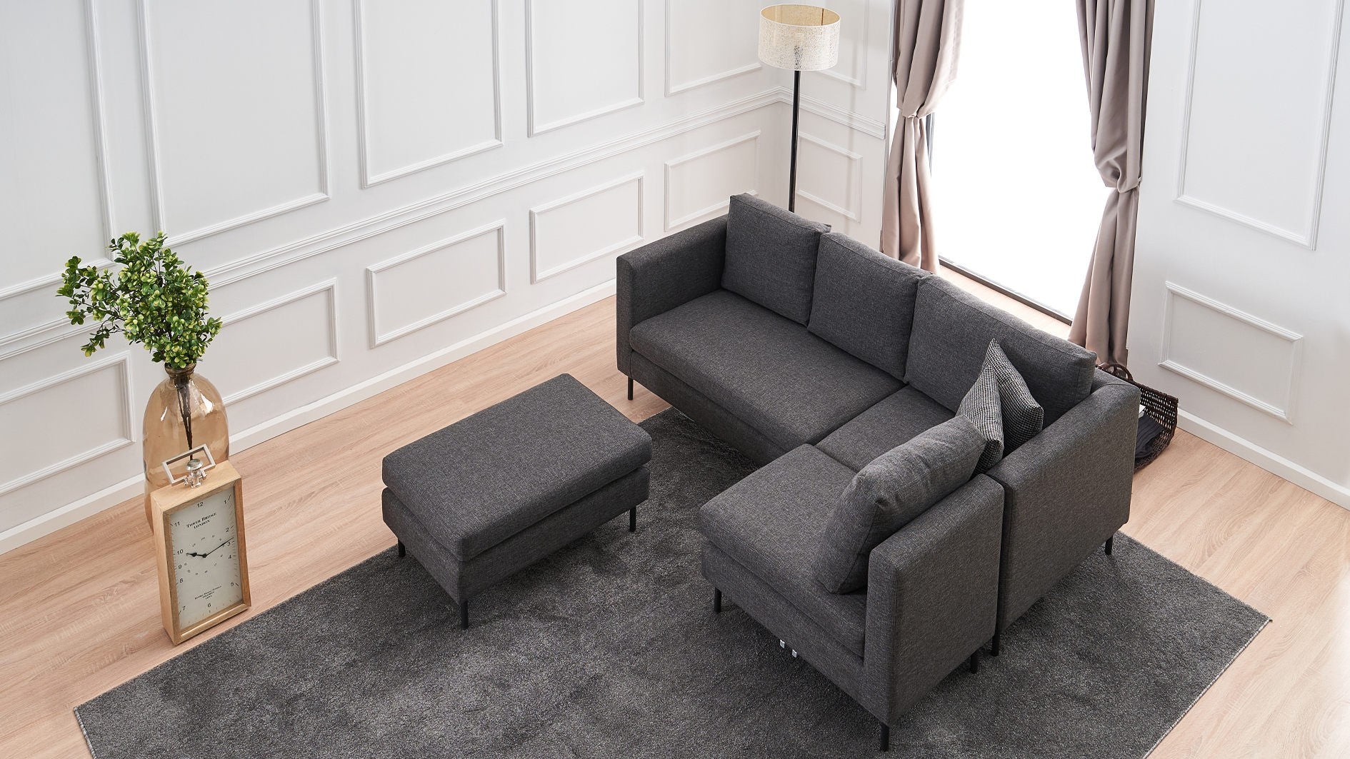 Canapé d'angle Mino - Anthracite