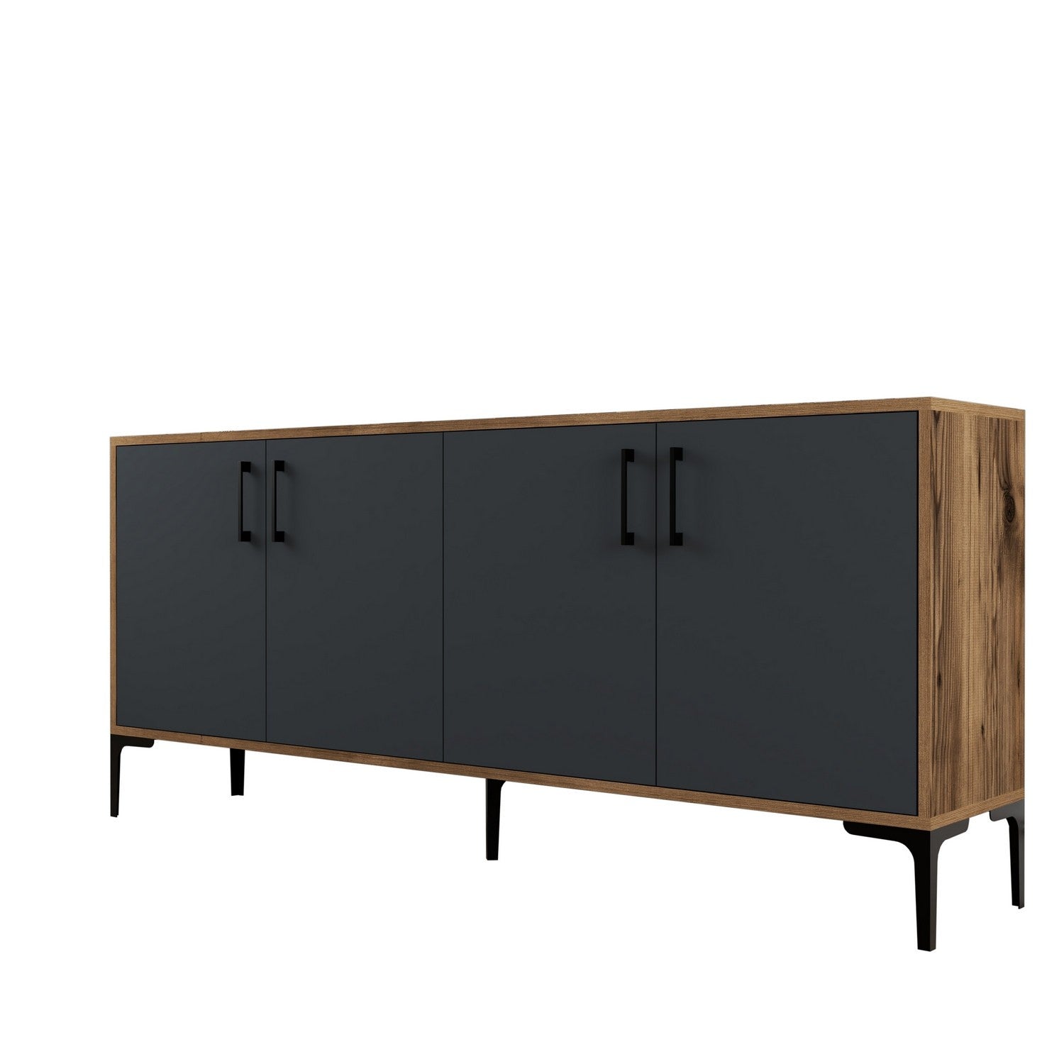Console Kiev - Walnut, Anthracite
