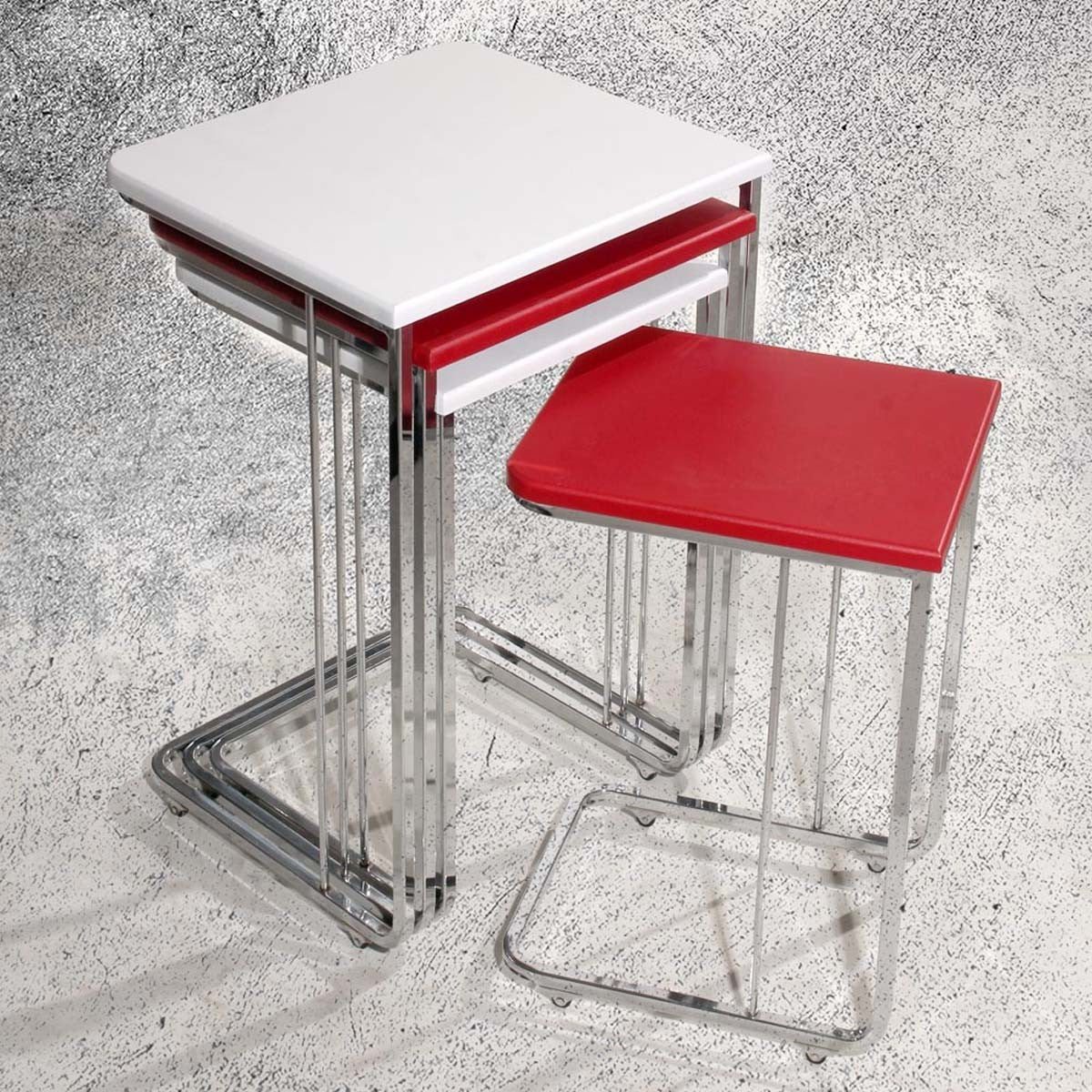 Vegas Table Gigognes Rouge Blanc