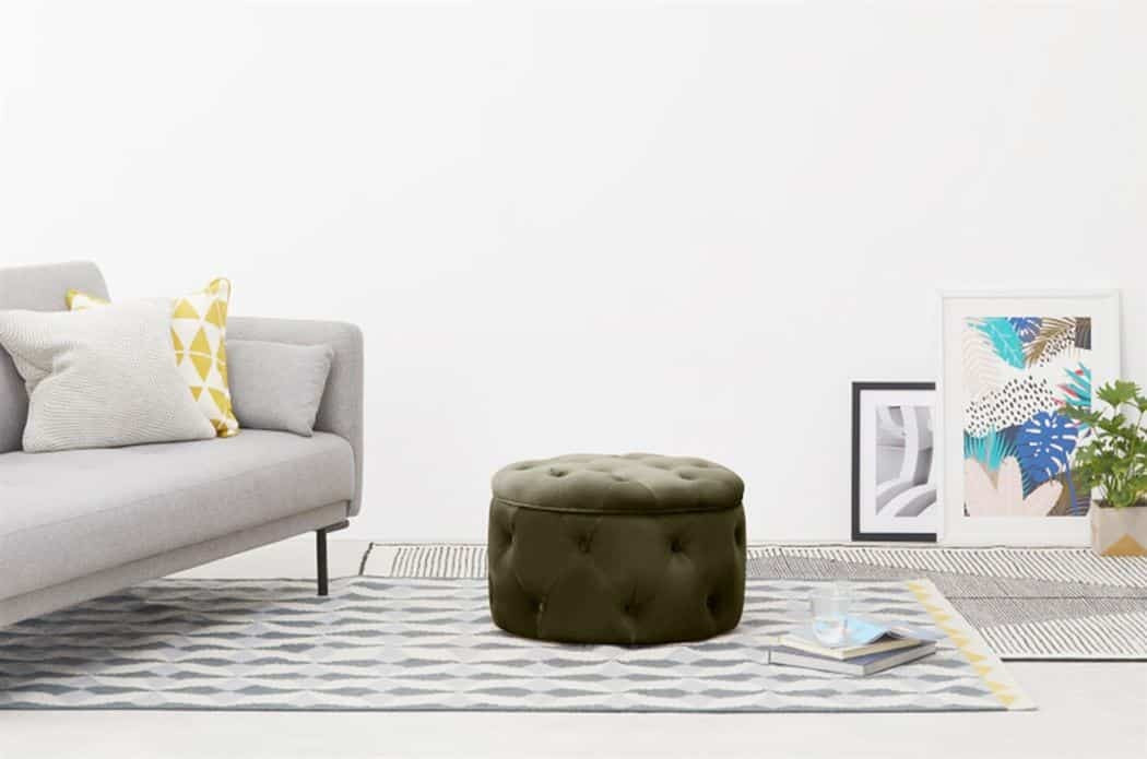 Pouf Coffre avec Espace De Rangement Duru