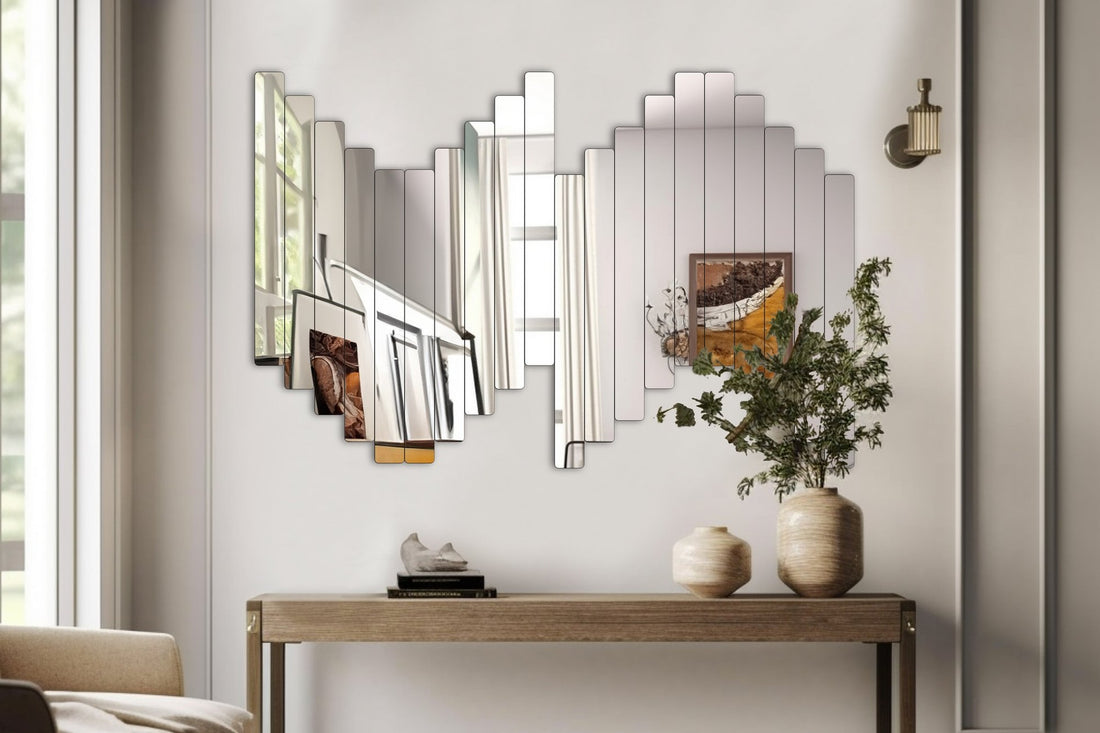 Miroir Rectangular Stripe - 5 x 40 cm ( 20 Pieces ) - Silver