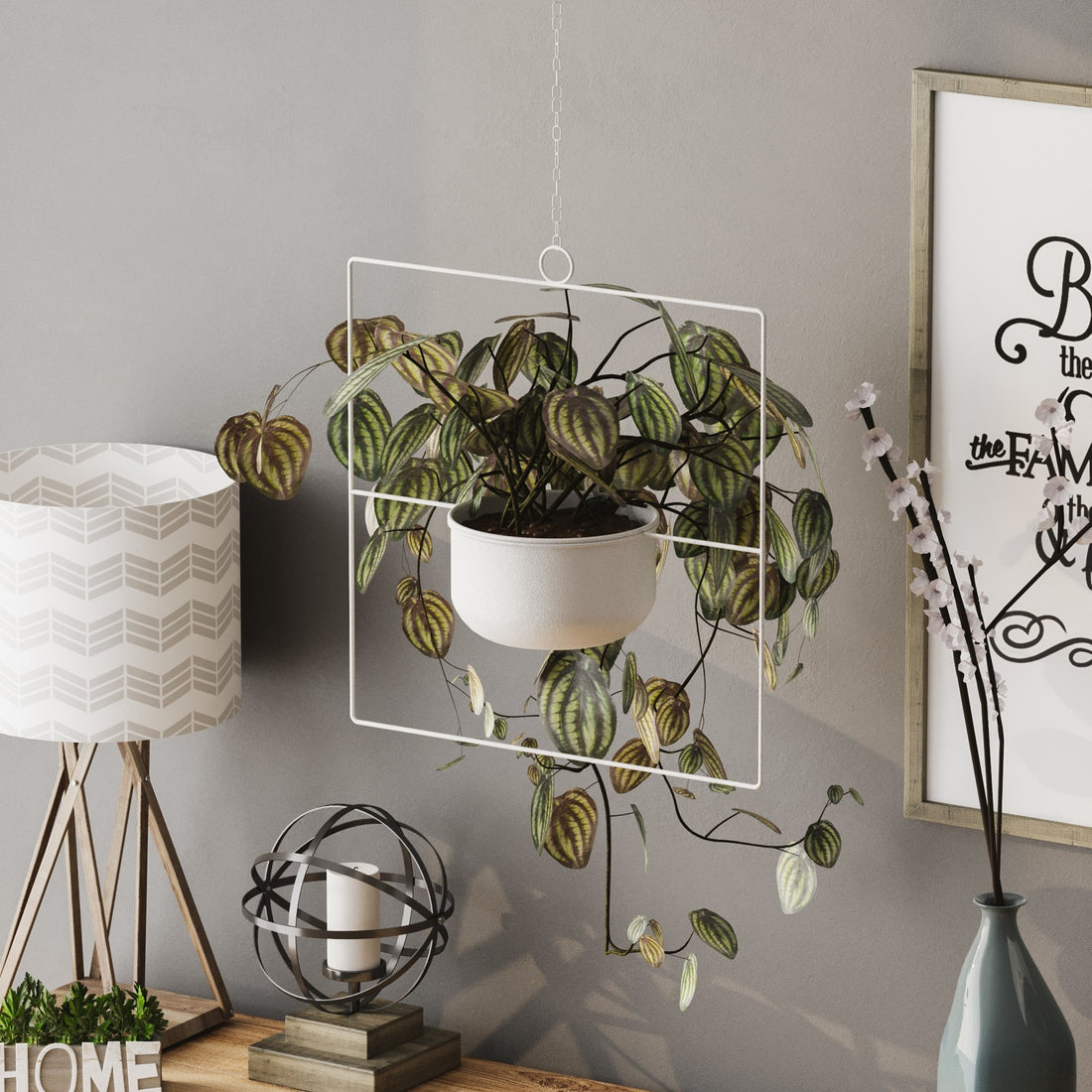 Pot décoratif Pandantif - White