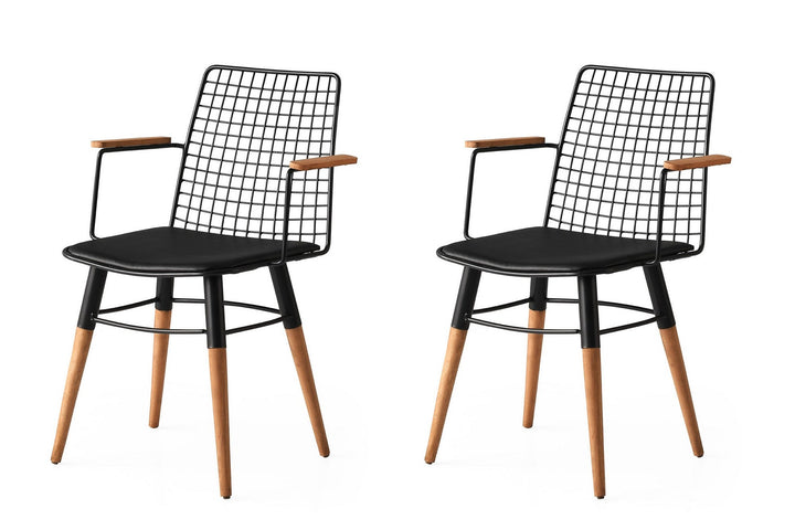 Chaise en métal trend (lot de 2)