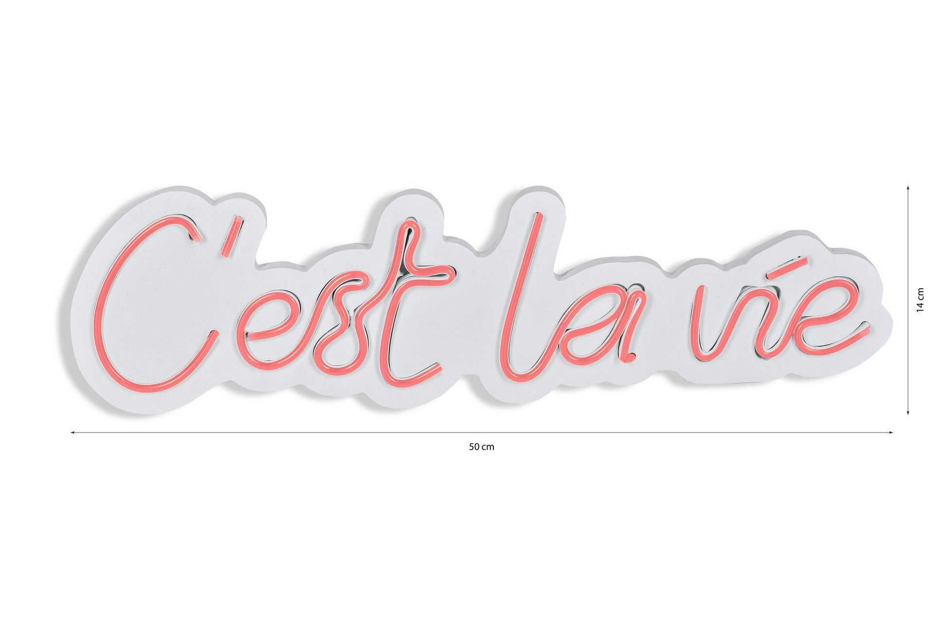 Éclairage LED en plastique décoratif C'est La Vie - Pink