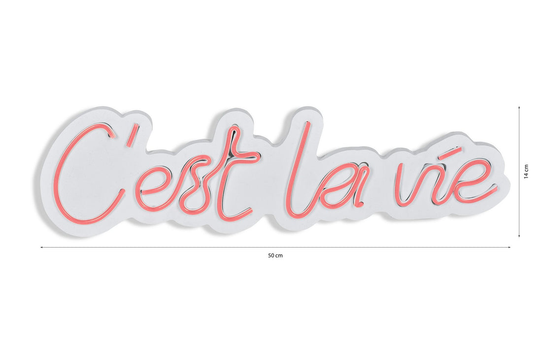 Éclairage LED en plastique décoratif C'est La Vie - Pink