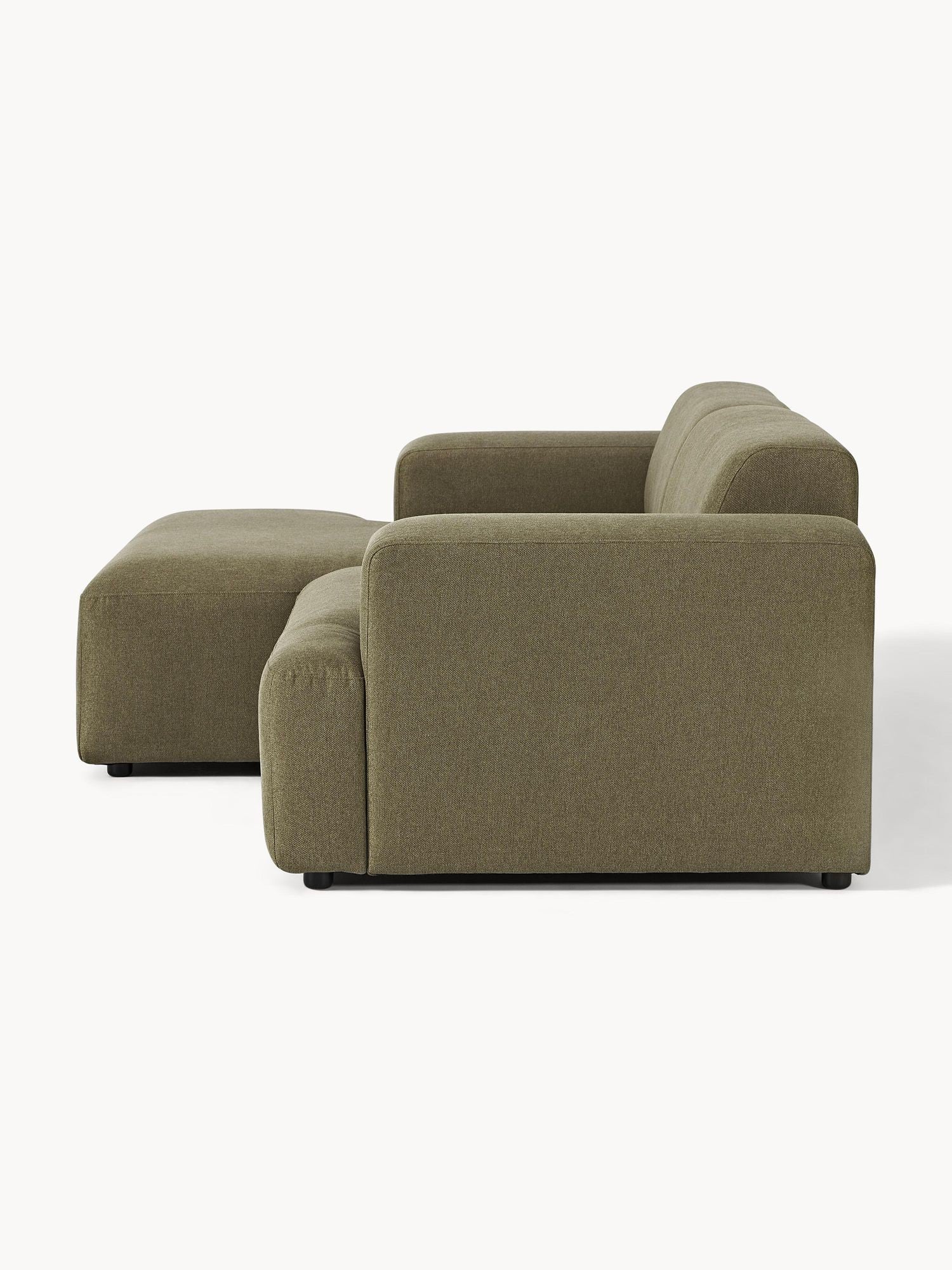 Canapé d'angle 3 places Molly Mini en tissu lin