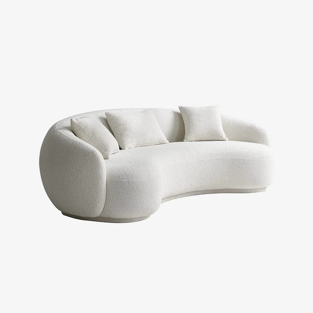 Canapé design 3 places Oliver Tissu bouclette