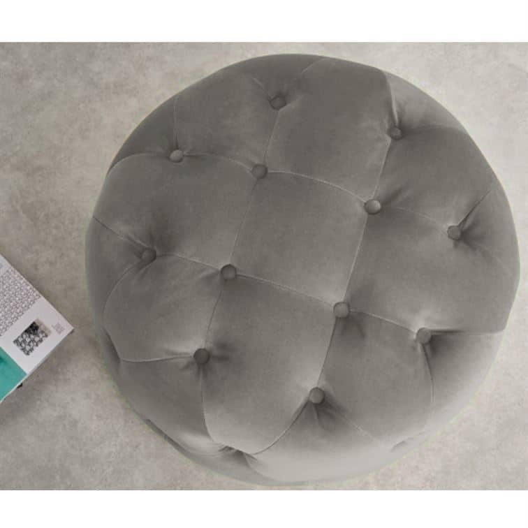 Pouf en velours avec Boutons Veronica