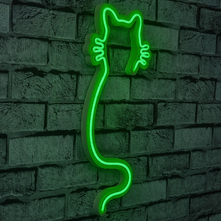 Éclairage LED en plastique décoratif Cat - Green