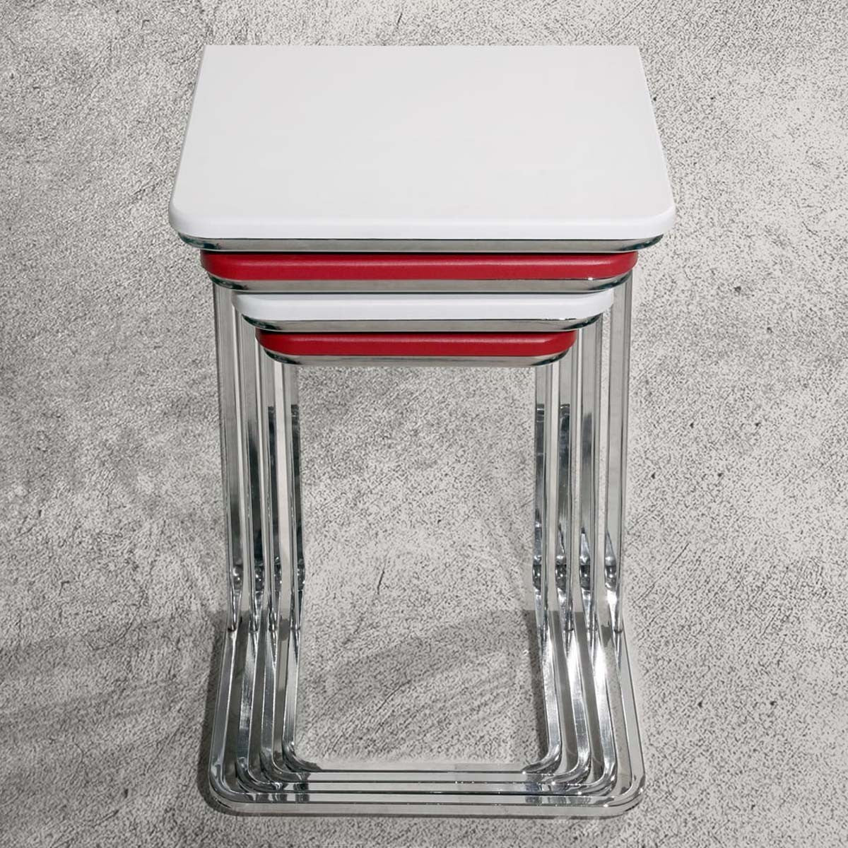 Vegas Table Gigognes Rouge Blanc