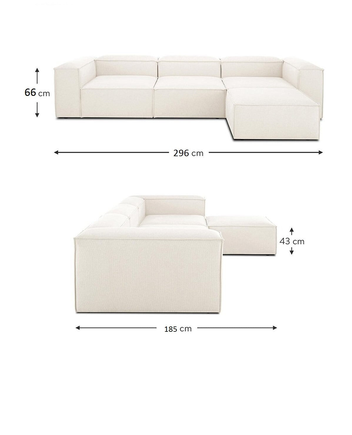 Canapé d'angle Mode Soft - White